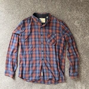 Weatherproof Men's Plaid Button-Down Shirt in Blue & Brown
